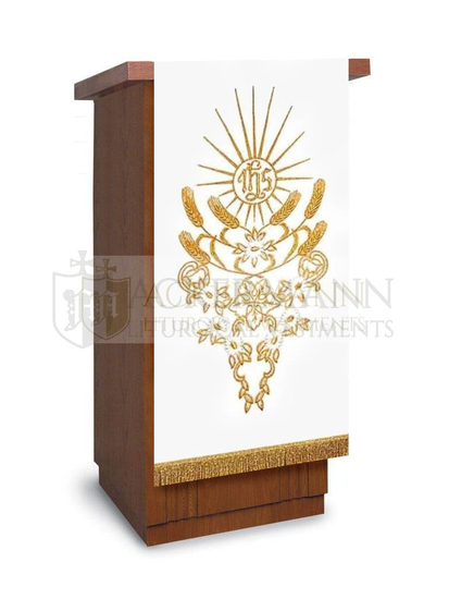 Lectern hanging IHS with wheat ears